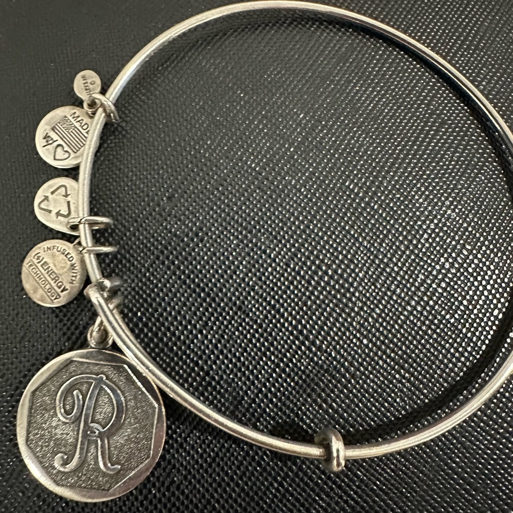 Alex and Ani Adjustable Silver Bangle –